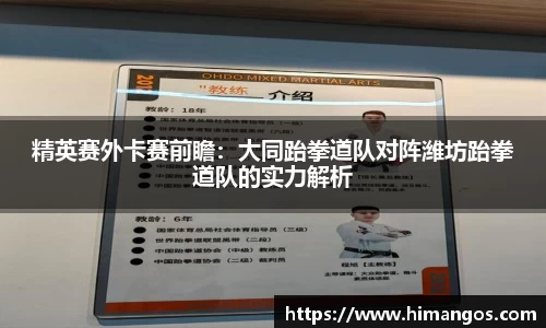 精英赛外卡赛前瞻：大同跆拳道队对阵潍坊跆拳道队的实力解析
